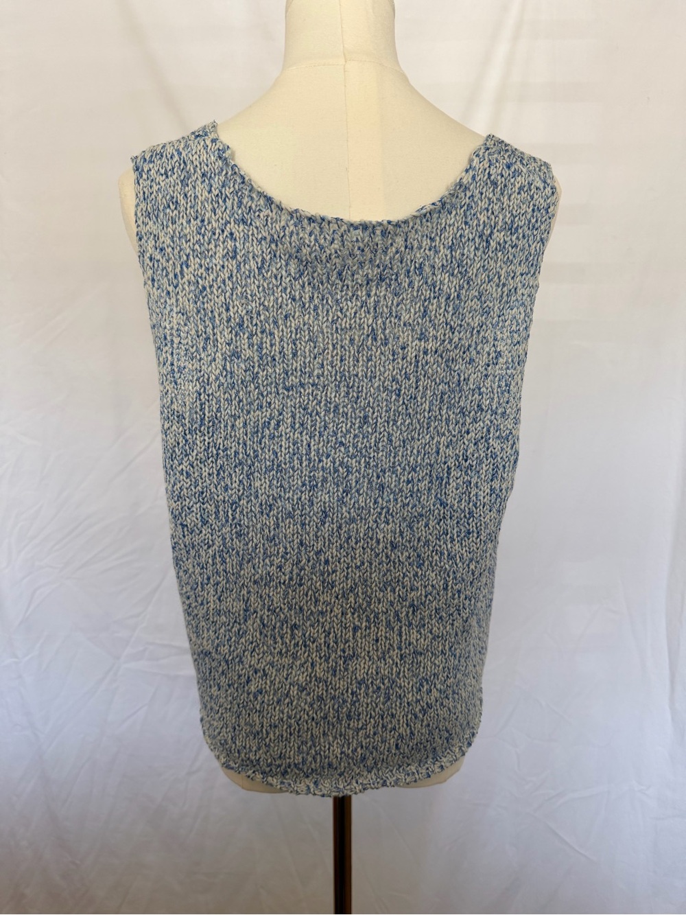 Altar’d State Textured Knit Button-Front Tank Top - Light Blue - Picture 4 of 4
